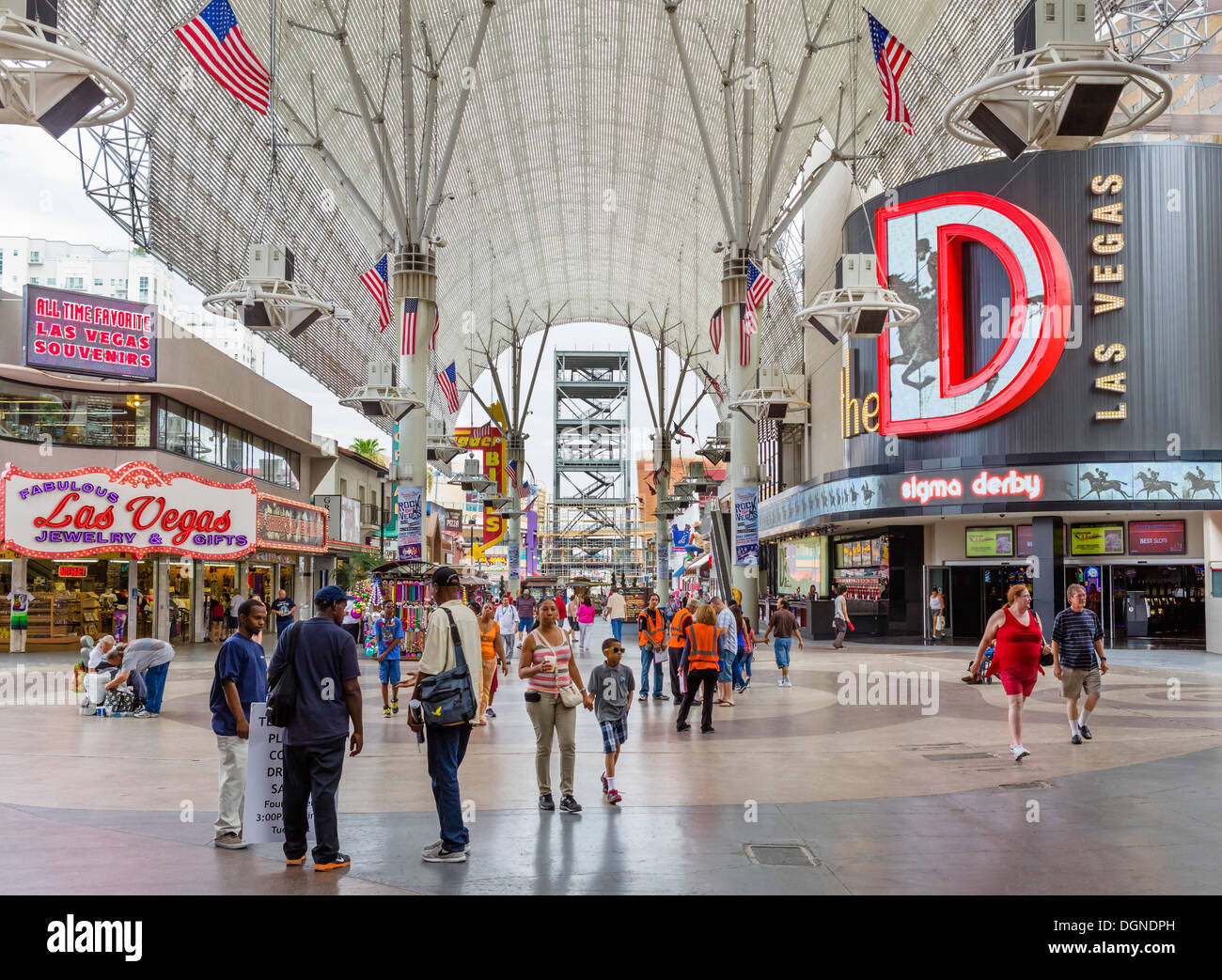 Fremont Street Experience in downtown Las Vegas, Nevada, USA Stock Photo