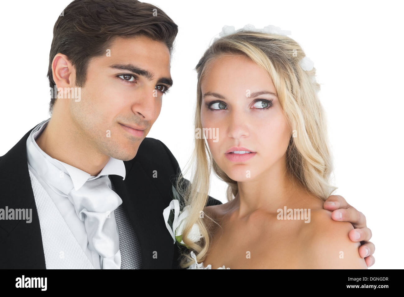 Attractive married couple posing Stock Photo