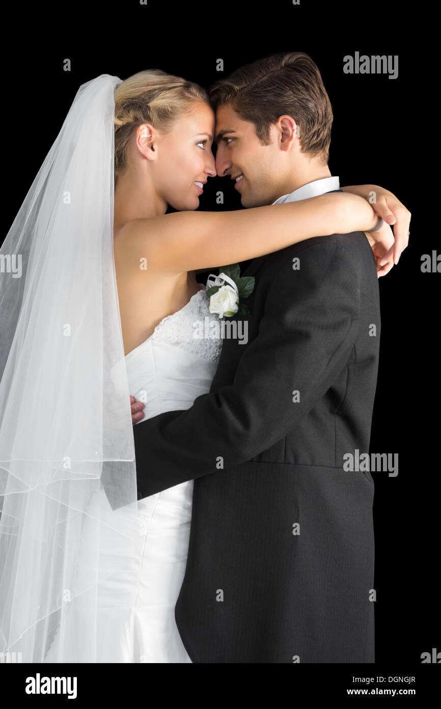 Lovely couple hugging each other Stock Photo