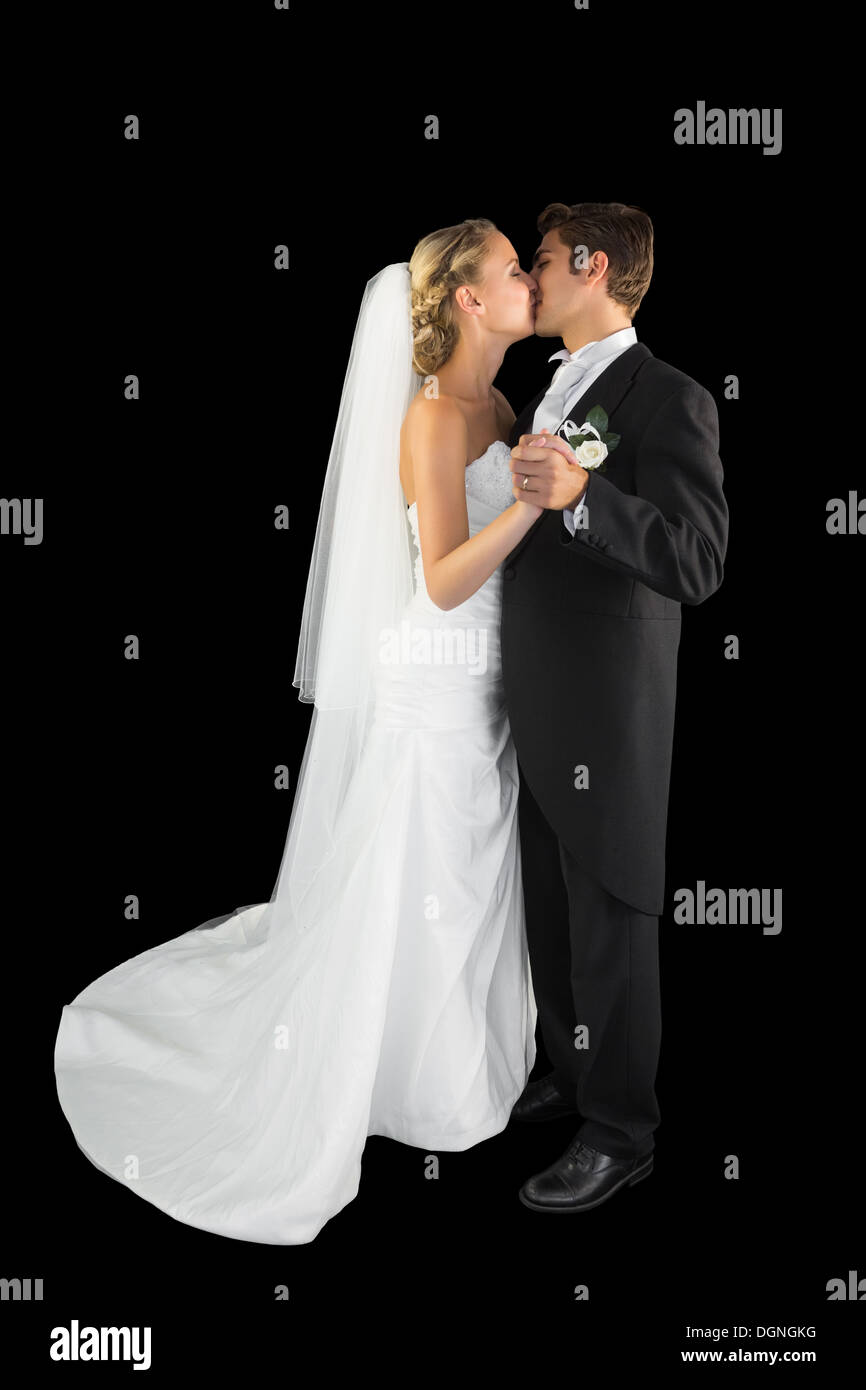 Sweet young married couple dancing viennese waltz Stock Photo