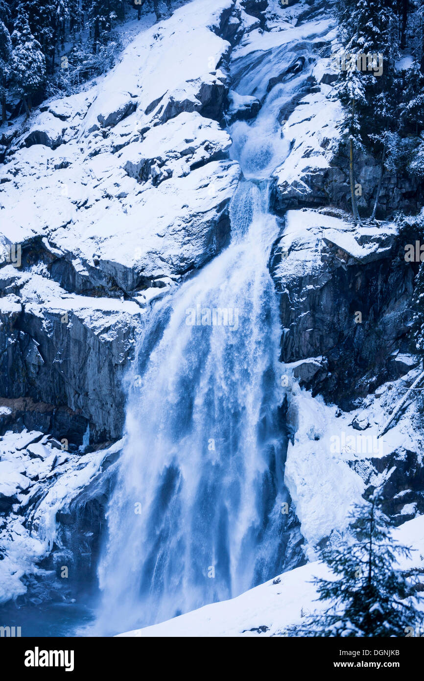 Krimml Waterfalls in winter, Krimml, Tyrol, Austria Stock Photo Alamy
