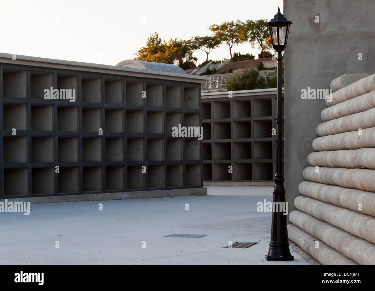 Construction of grave sites in a cemetery in Andalusia, Spain, Europe