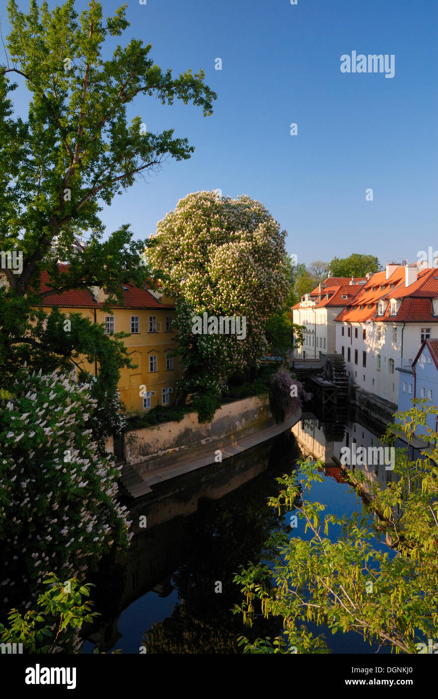 Water mill, Prague, Czech Republic, Europe Stock Photo