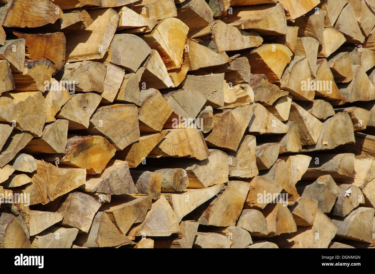 Holzstapel - stack of wood 38 Stock Photo