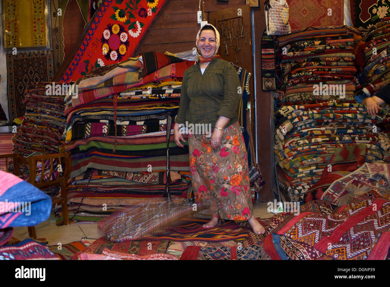 Carpet seller in Fethiye, Turkish Aegean Coast, Turkey Stock Photo Alamy