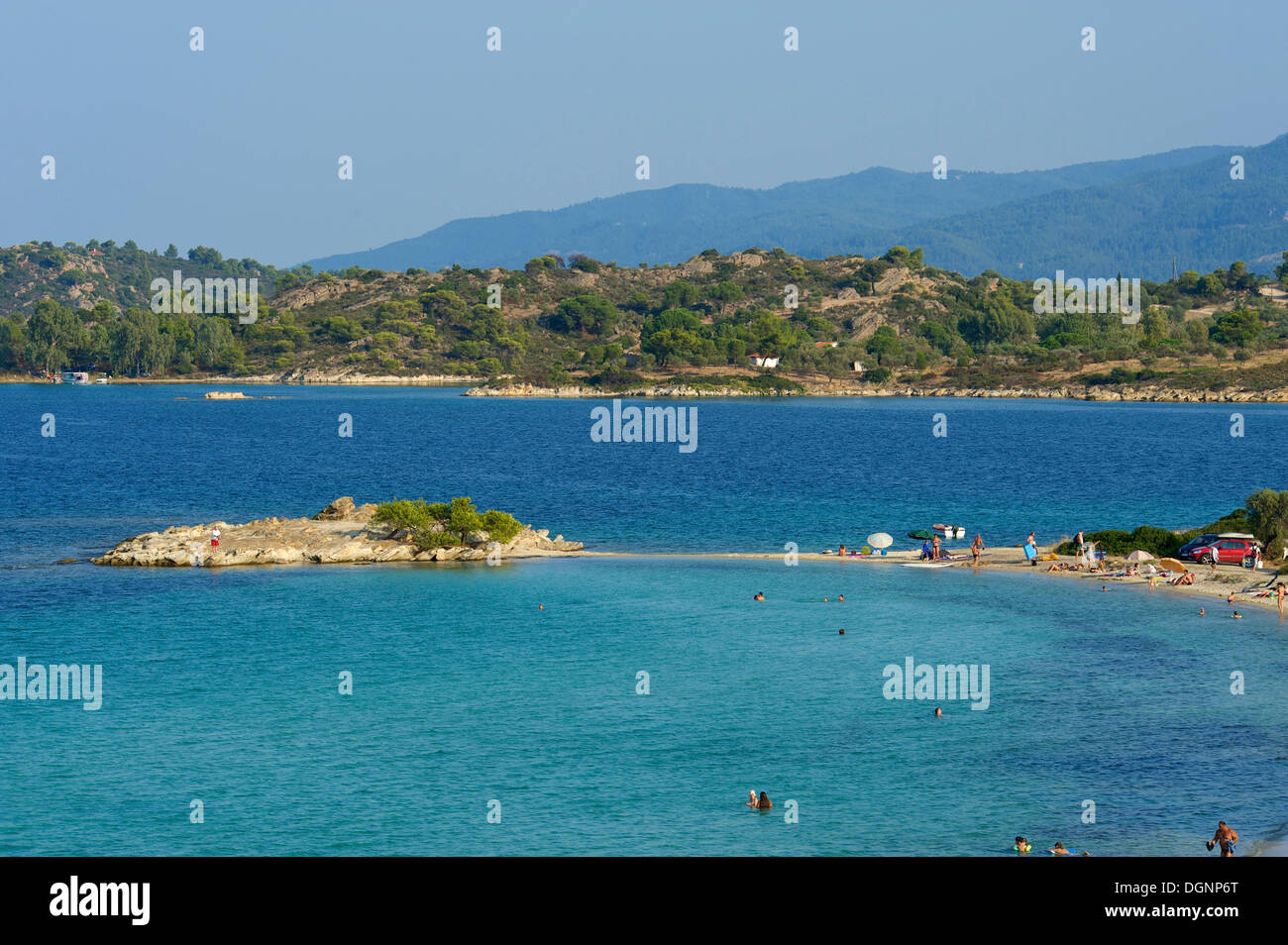 Lagonisi beach, Sithonia, Chalkidiki or Halkidiki, Greece, Europe Stock Photo