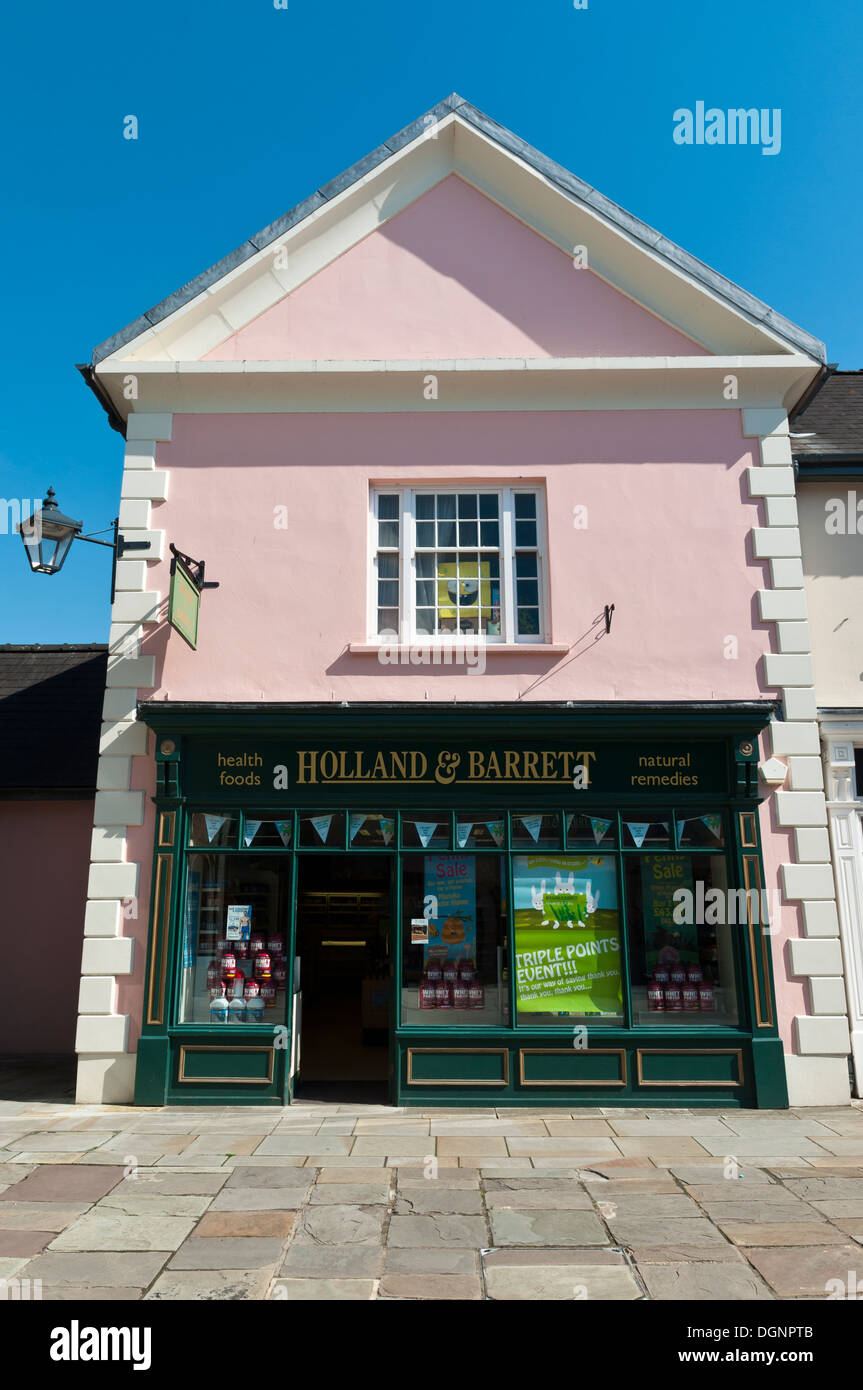 Holland and Barrett health food shop in Bethel Square in Brecon town ...