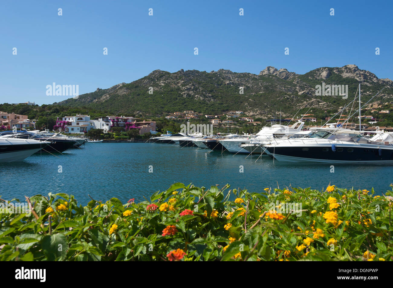 Marina, Porto Cervo, Costa Smeralda, Sardinia, Italy Stock Photo