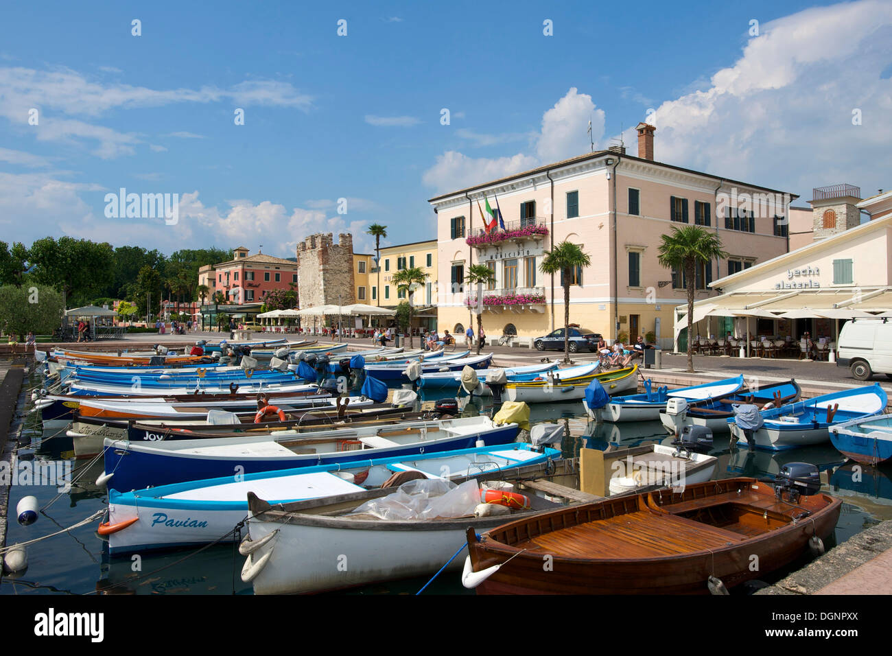 Harbour of Bardolino on Lake Garda, Bardolino, Gardasee, Italy Stock Photo Alamy