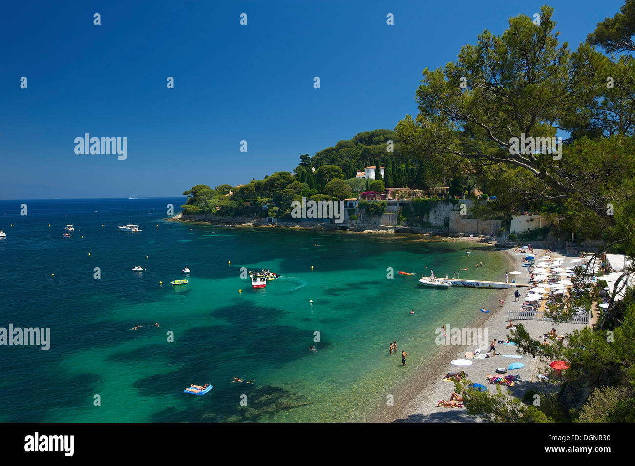 Paloma Plage beach, Saint Jean Cap Ferrat, Département Alpes-Maritimes,  Region Provence-Alpes-Côte d'Azur, France Stock Photo - Alamy