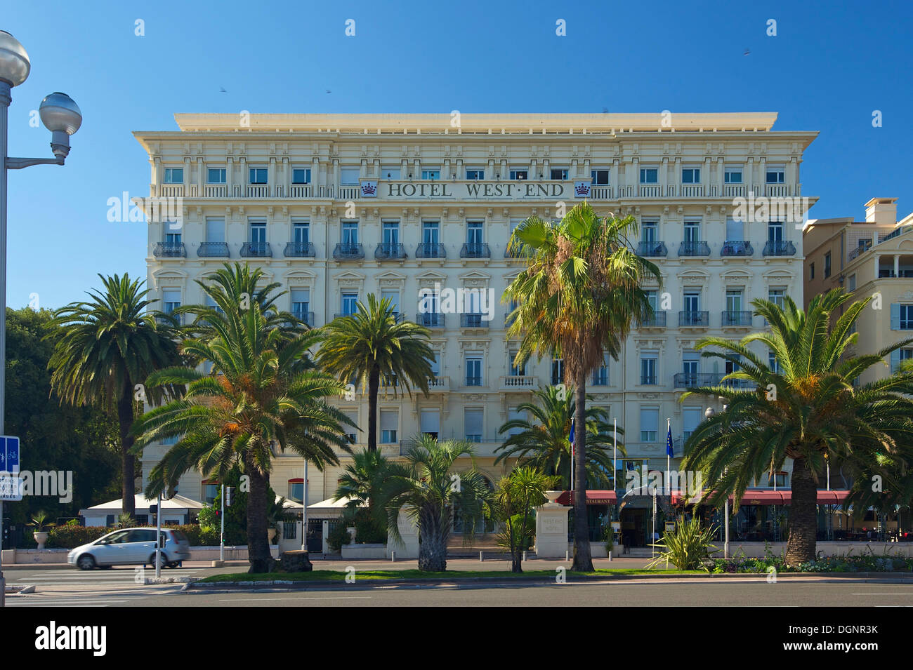 West End Hotel, Nice, French Riviera, Alpes-Maritimes, Provence-Alpes-Côte d’Azur, France Stock Photo