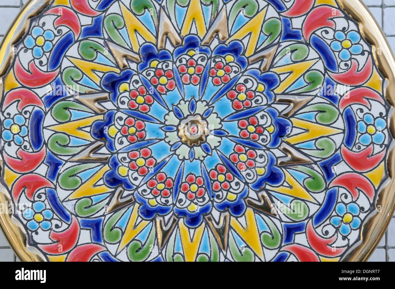 Ceramic plate, Ronda, Malaga Province, Andalusia, Spain, Europe