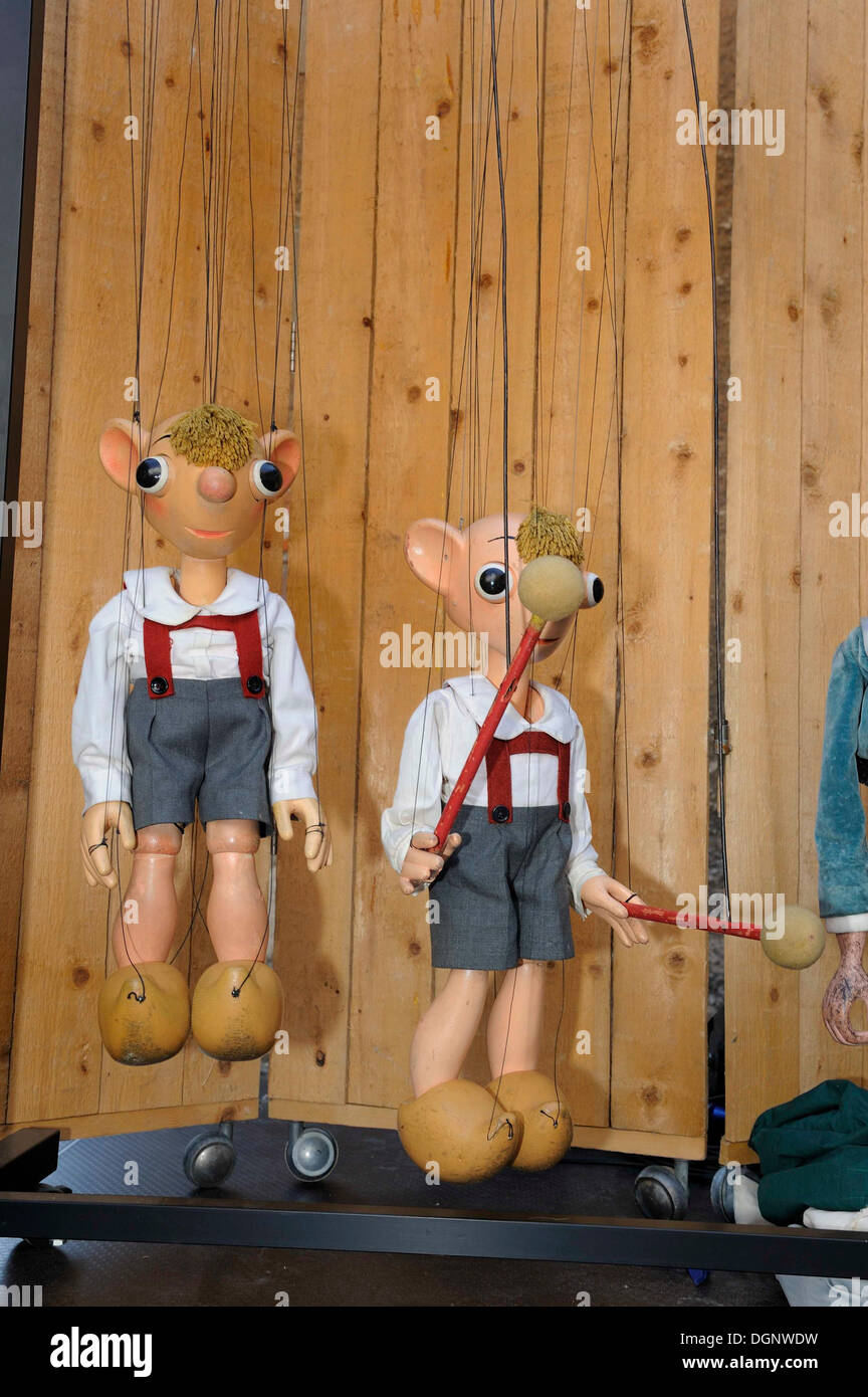 Prague puppet theatre, Spejbl, public performance on an outdoor stage