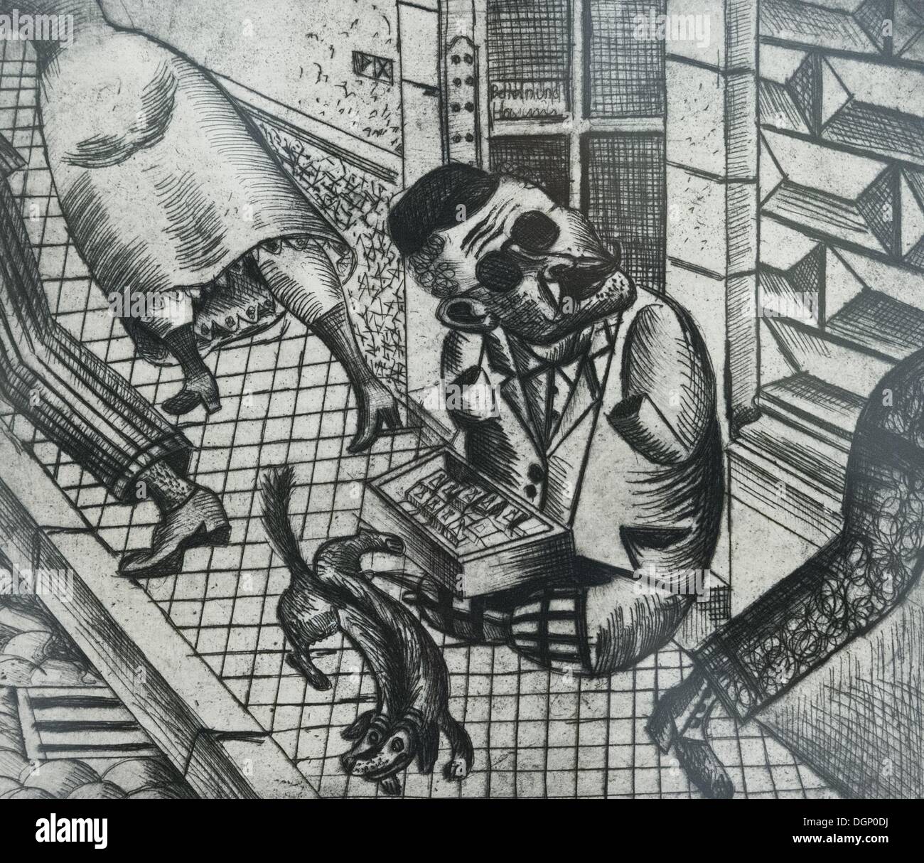 Frankfurt Oder, Germany. 24th Oct, 2013. The etching 'The Match Seller