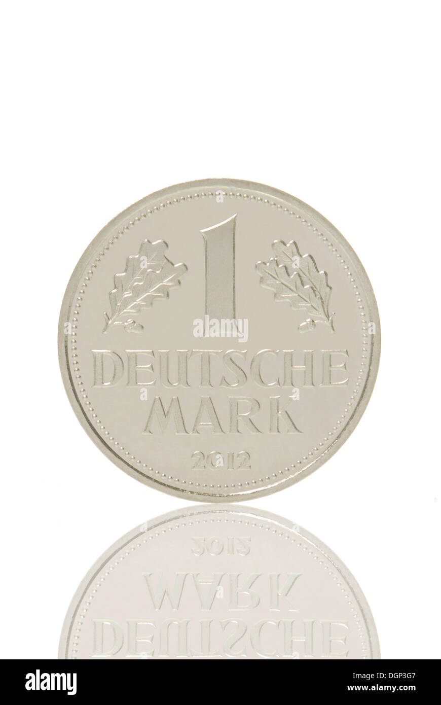 D-Mark coin labeled with the date of the year 2012, symbolic image for ...
