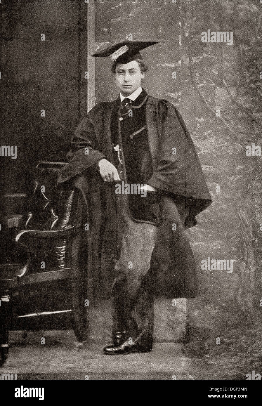 Albert Edward, Prince of Wales, 1841 – 1910, future King Edward VII, seen here as an undergraduate at Oxford. Stock Photo