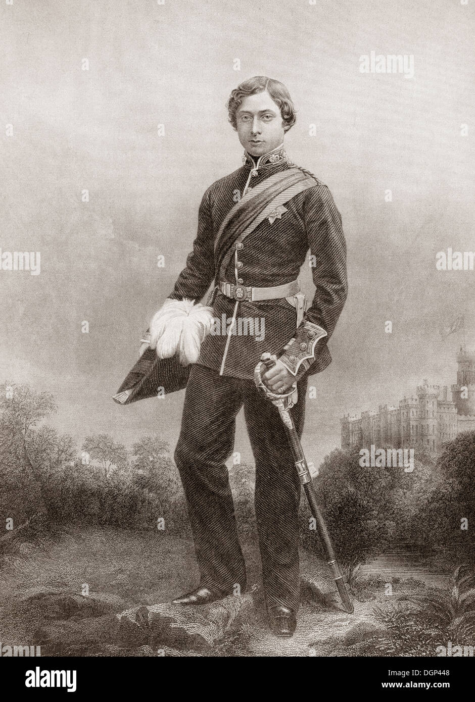 Albert Edward, Prince of Wales, 1841 – 1910, future King Edward VII, when appointed to the rank of colonel at age 18. Stock Photo