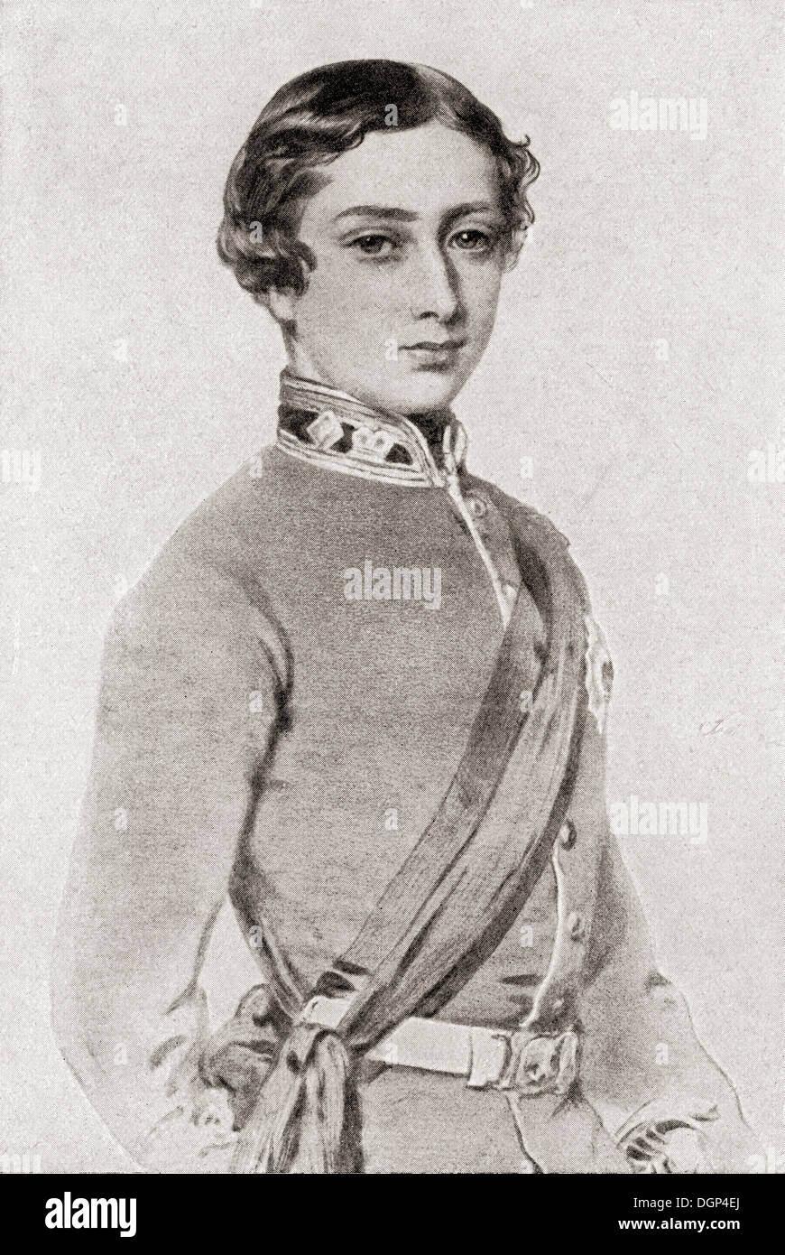 Albert Edward, Prince of Wales, 1841 – 1910, future King Edward VII, when appointed to the rank of colonel at age 18. Stock Photo