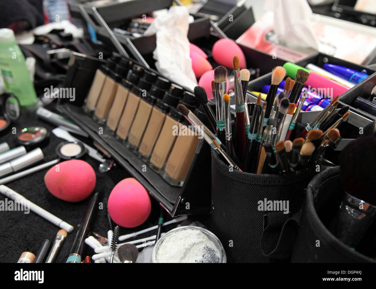 Berlin, Germany, various cosmetic products of makeup artists at Fashion