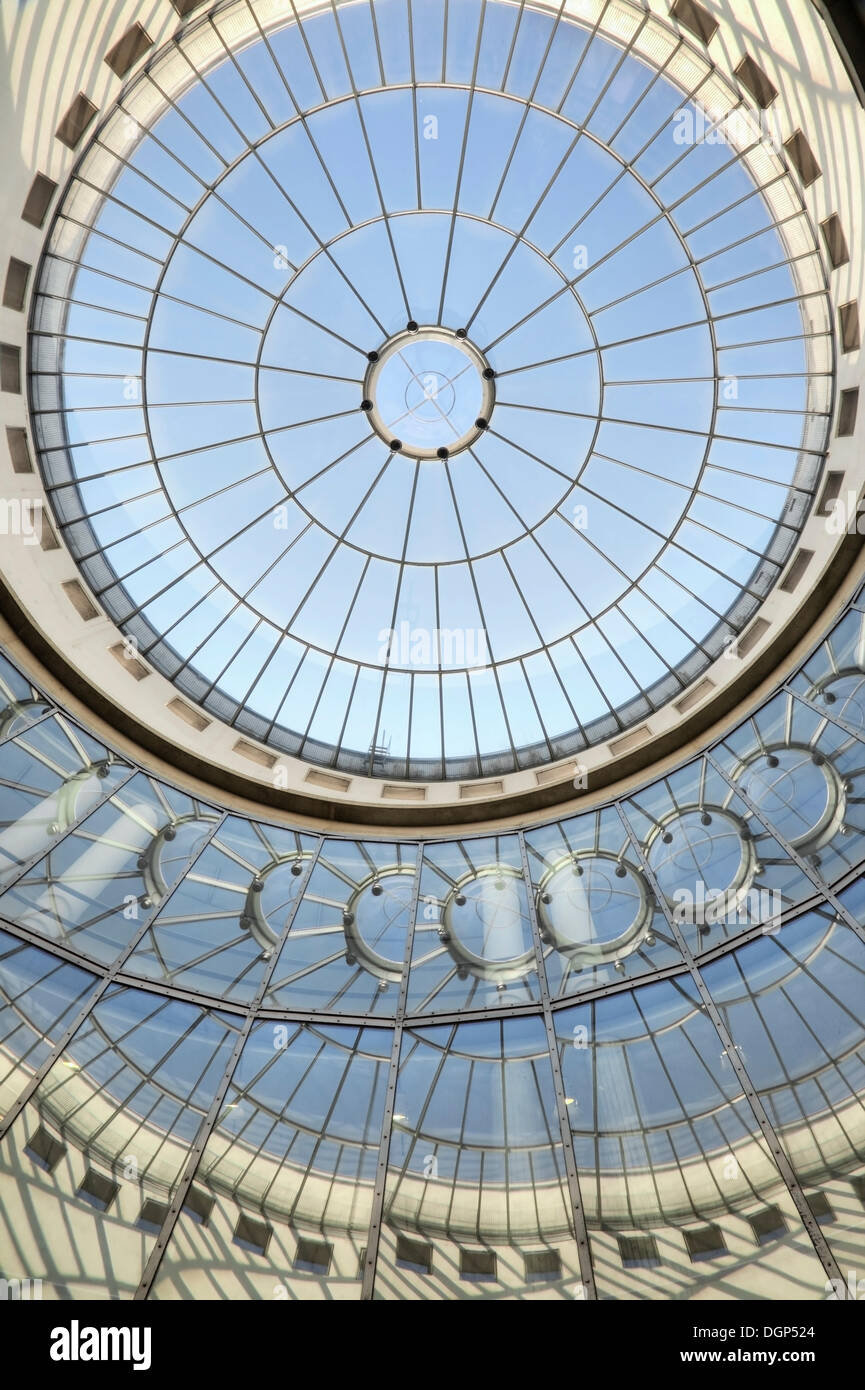 Glass dome in the Schirn Kunsthalle, art gallery, Frankfurt, Hesse