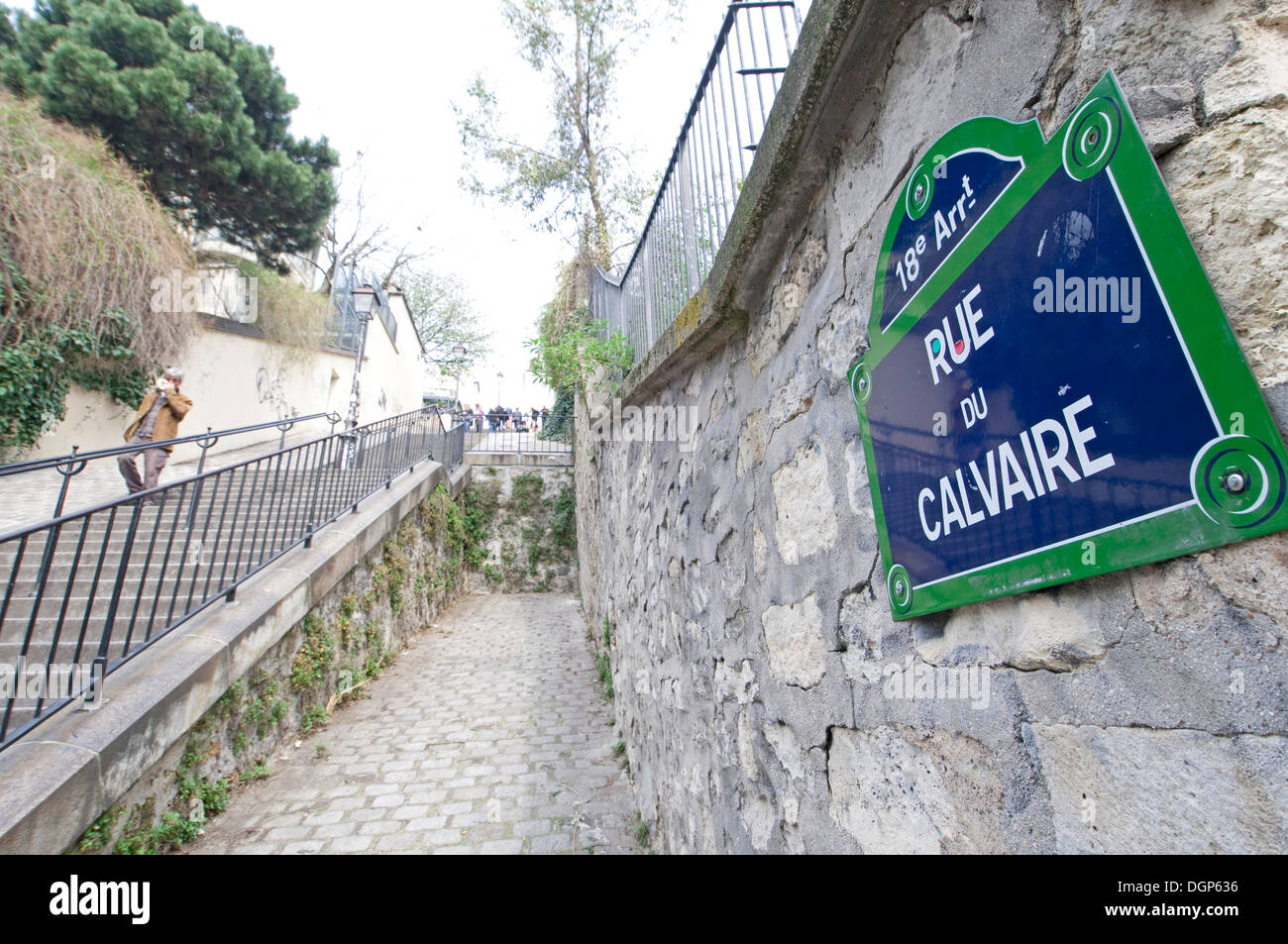 Rue du Calvaire sign and stairs in Montmartre, Paris Stock Photo Alamy Rue du Calvaire sign and stairs in Montmartre, Paris Stock Photo Alamy