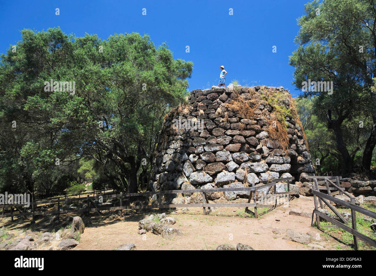 Nuraghe in the sanctuary of Santa Cristina near Paulilatino, Arborea Province, Sardinia, Italy, Europe Stock Photo