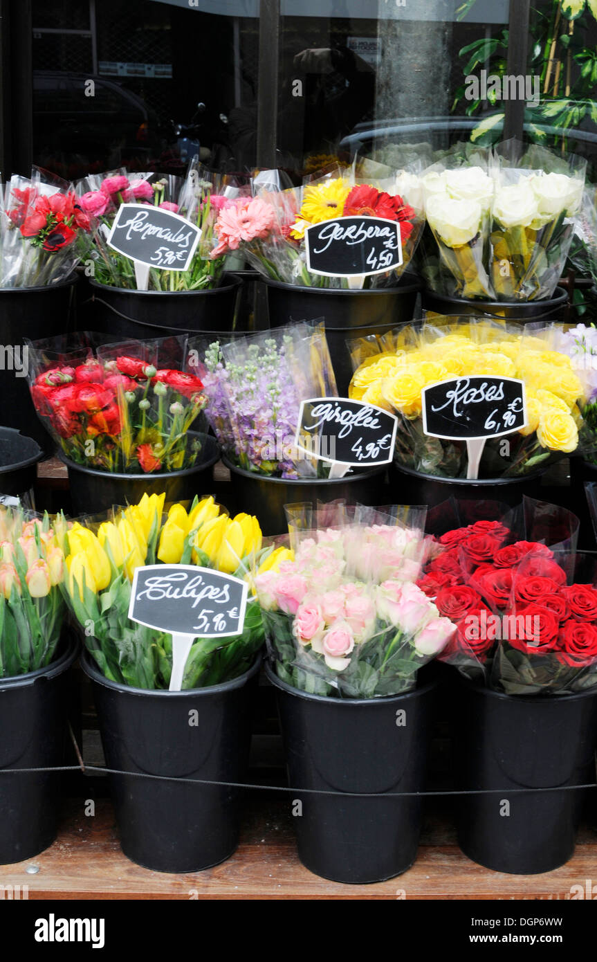 Flower shop in Paris, France Stock Photo Alamy