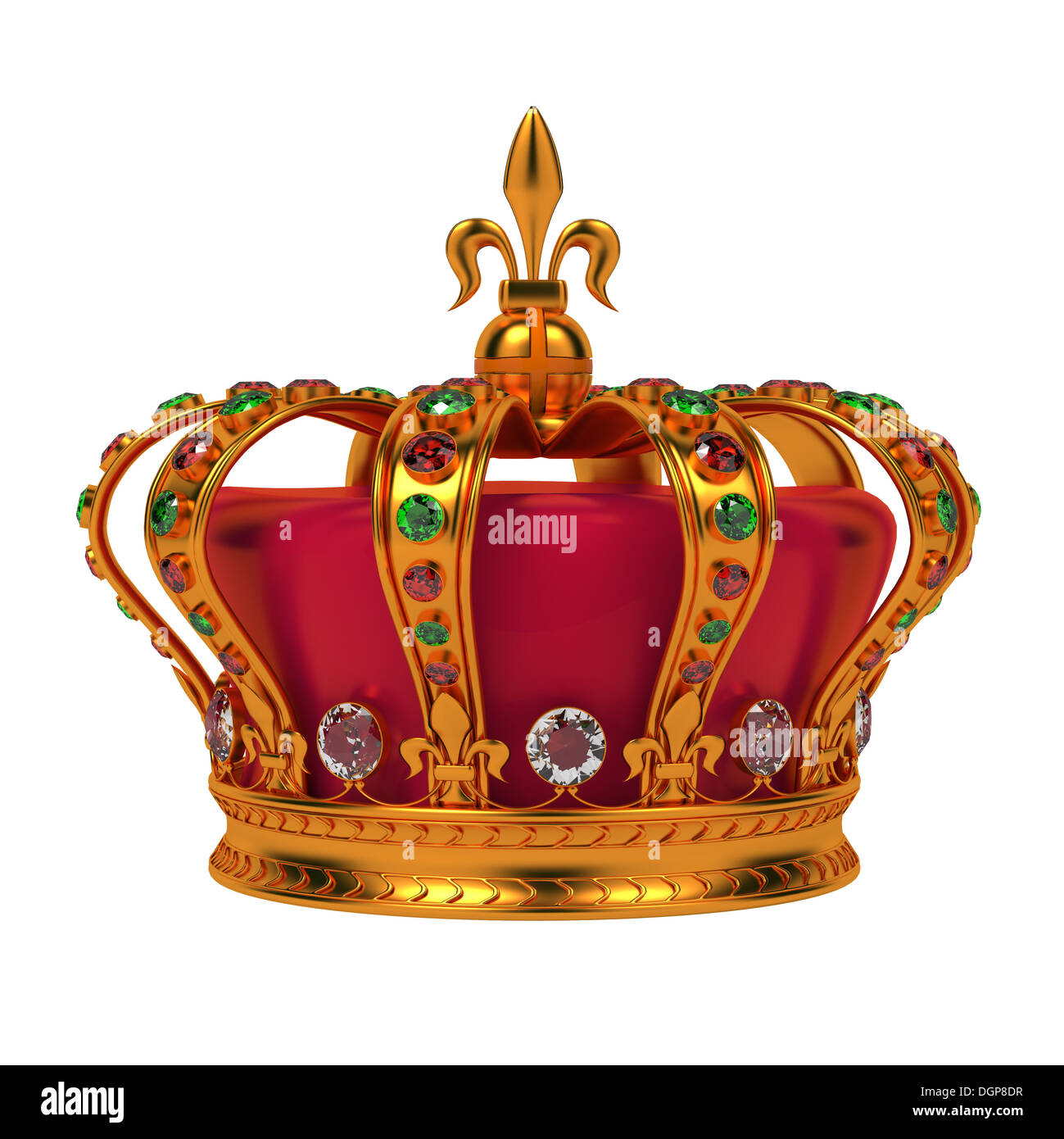 Gold crown white background hires stock photography and images Alamy