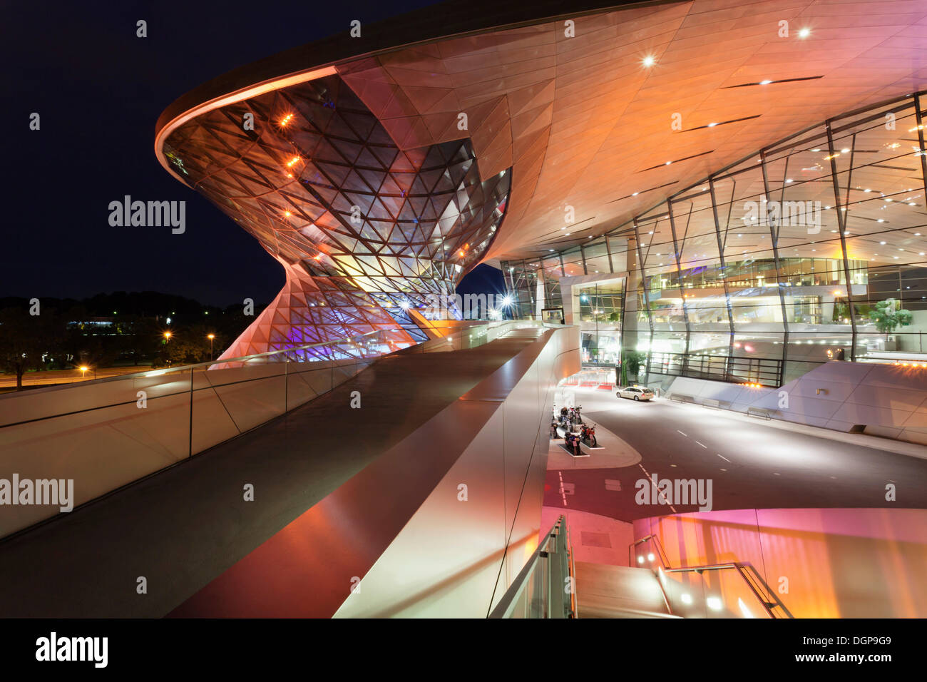 Multi functional customer experience exhibition facility of the bmw ag hires stock photography