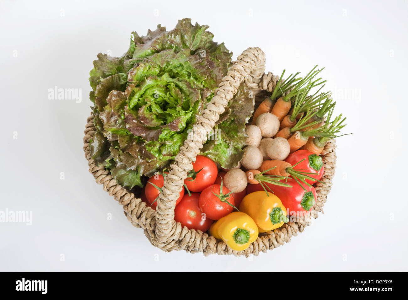 Basket of fresh vegetables Stock Photo Alamy
