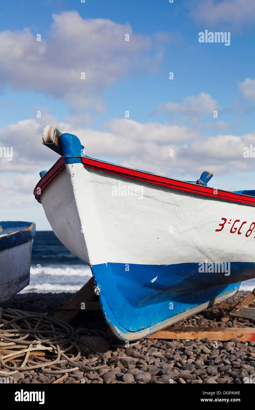 Fishing boat, Pozo Negro, Fuerteventura, Canary Islands, Spain Stock Photo