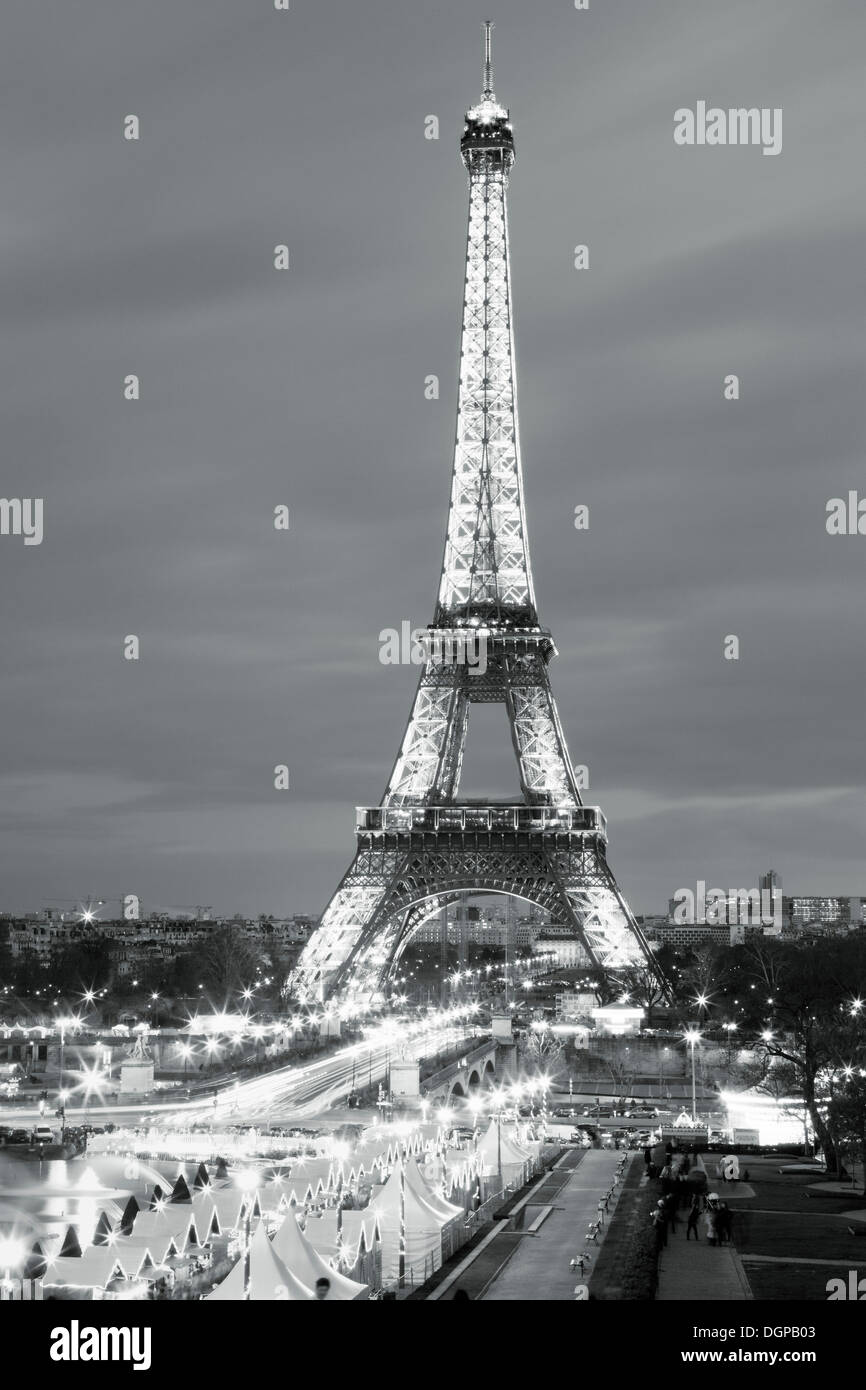 Eiffel Tower Christmas Lights High Resolution Stock Photography and