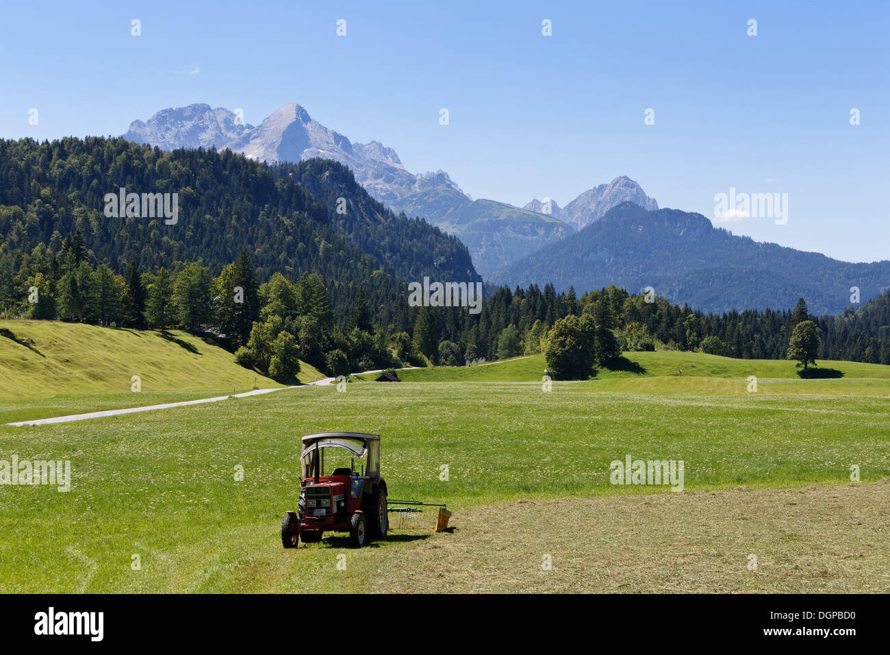 Elmau, Wetterstein mountain range, Kruen, Werdenfelser Land region, Upper Bavaria, Bavaria Stock Photo