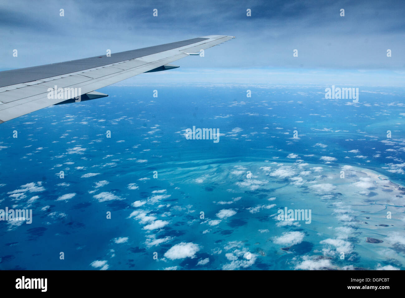 Aerial view of Bahamas Stock Photo