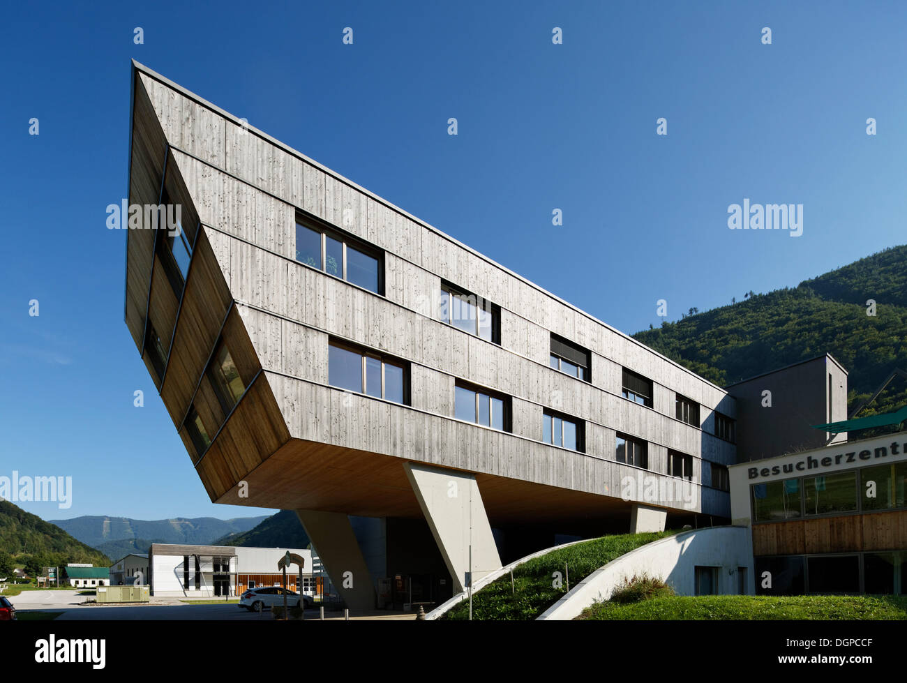 Ennstal Technology and Service Center and visitor center of the Ennstal Nationalpark, Reichraming, Pyhrn-Eisenwurzen Stock Photo