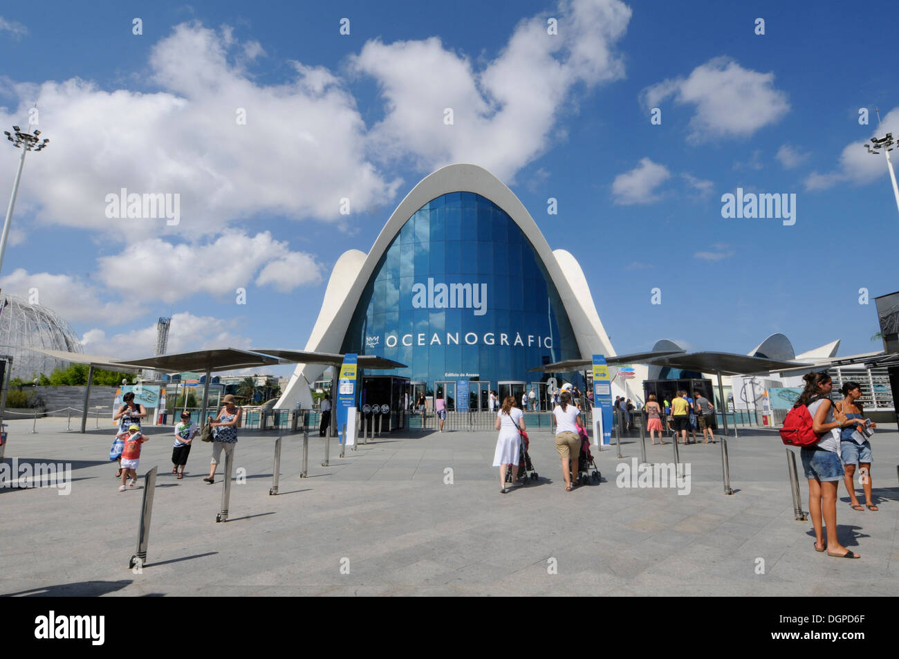 L'Oceanogràfic, a Marine Park located in the City of Arts and Sciences of Valencia, Spain. Stock Photo