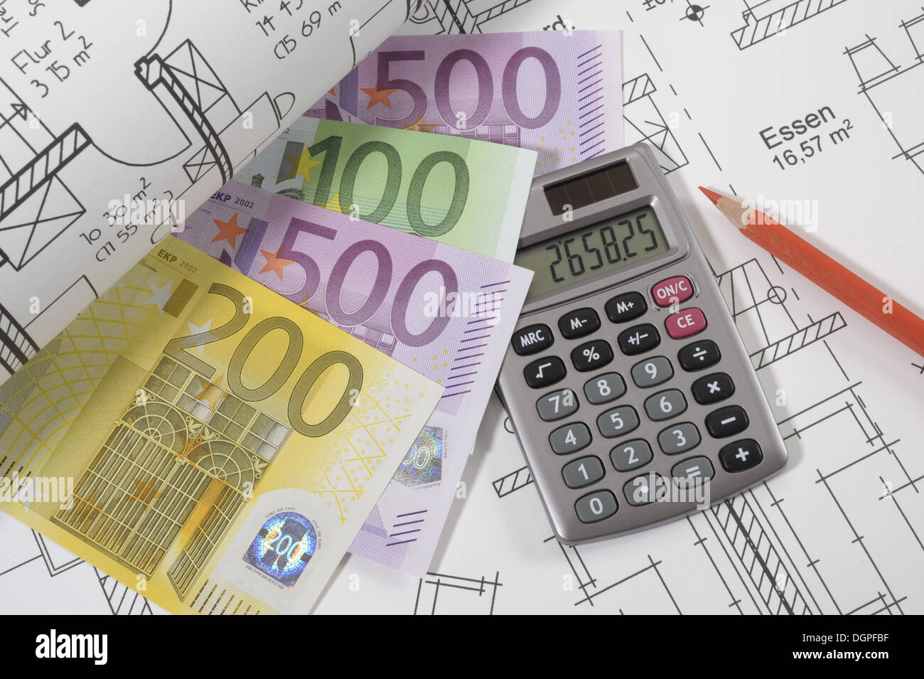 architectural and financial planning Stock Photo