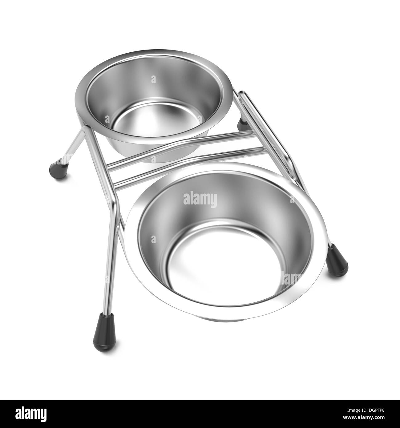 Metal Pet Bowl. Stock Photo