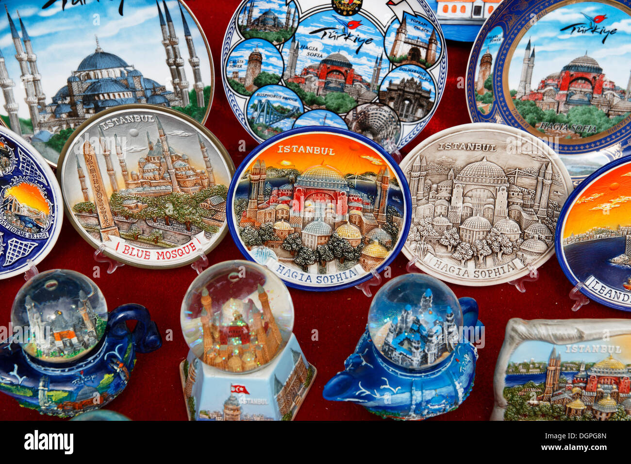 Souvenir stall in the street, Sultanahmet historic district, Istanbul, Turkey, Europe, PublicGround Stock Photo