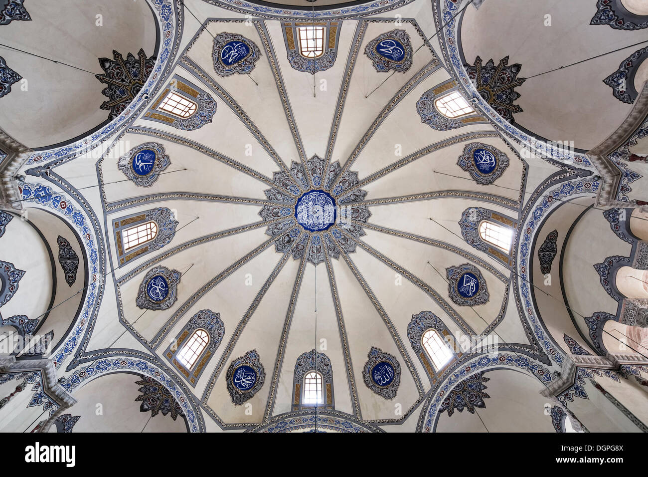 Domed ceiling, former Orthodox Church of Sergius and Bacchus, today a mosque, Kuecuek Aya Sofya Camii, Little Hagia Sophia Stock Photo