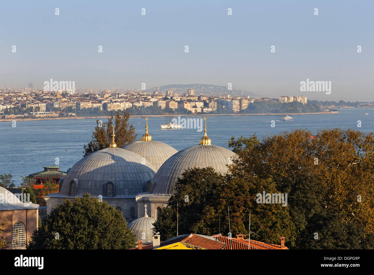 Mausoleums in the courtyard of Hagia Sophia, Old City Sultanahmet, Bosphorus, Istanbul, Turkey, Europe Stock Photo