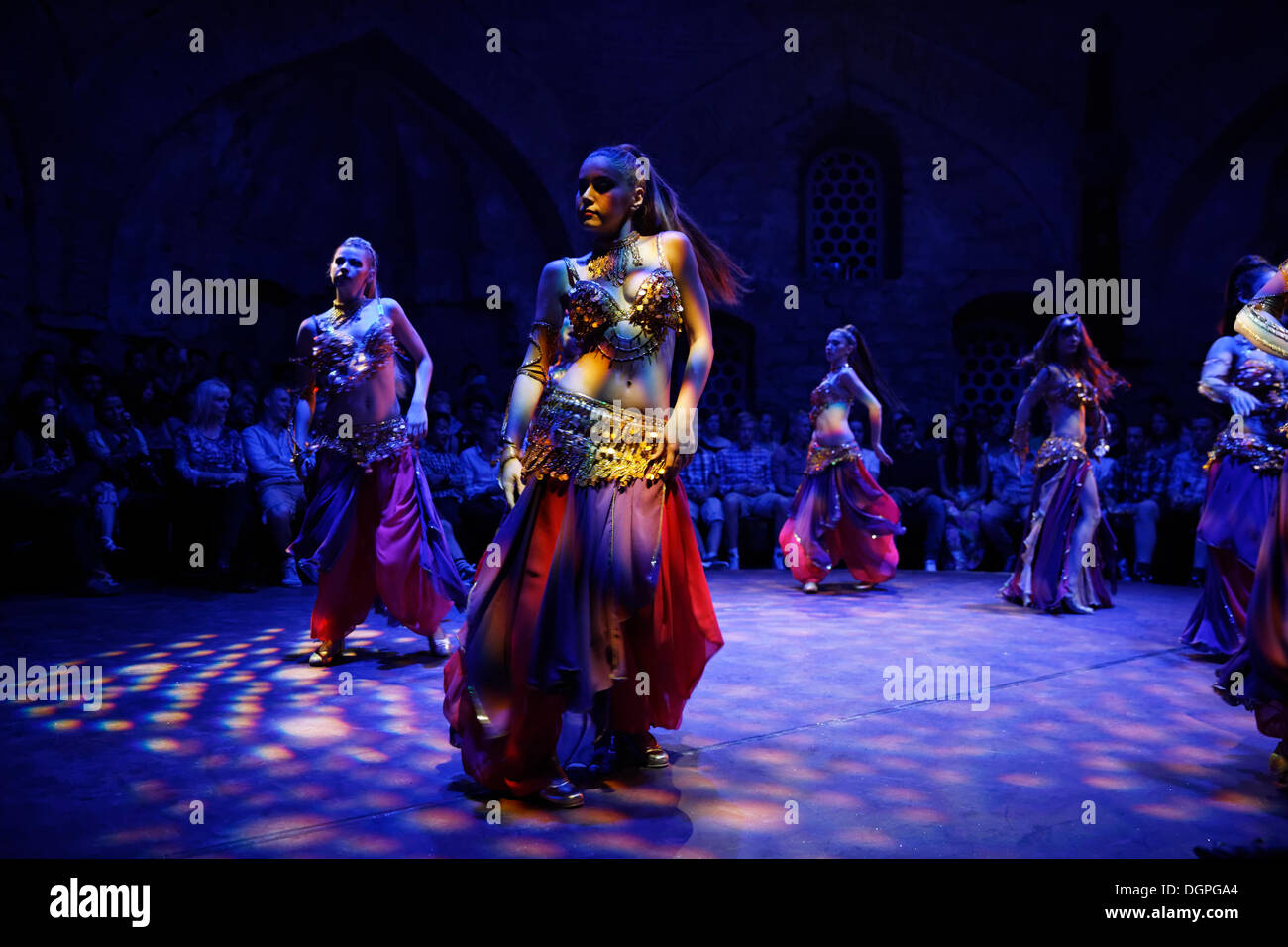 Oriental dance, dance performance in HodjaPasha Cultural Centre, Old City Sultanahmet, Istanbul, Turkey, Europe Stock Photo
