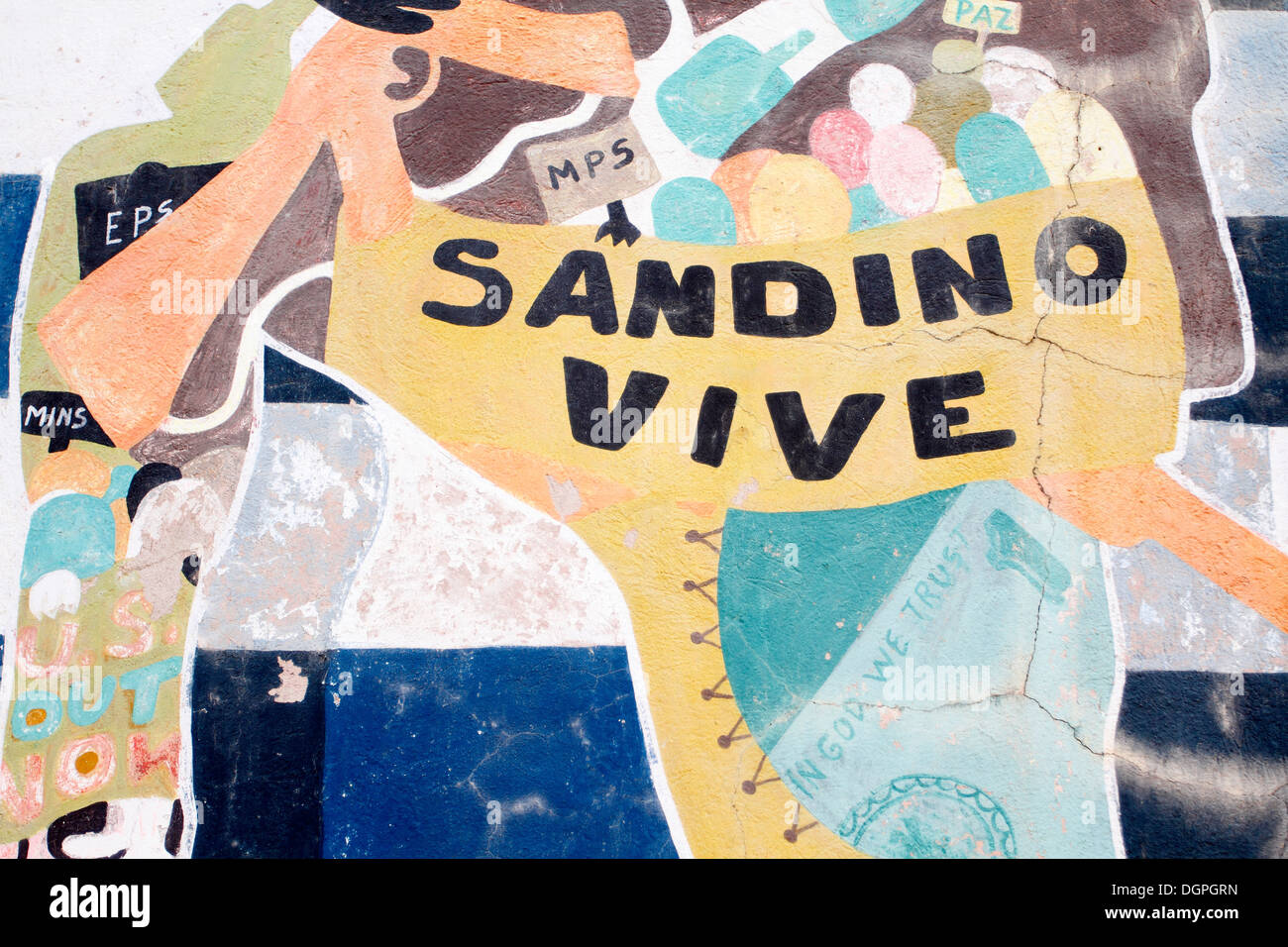 Sandinista paintings, León, Nicaragua. Stock Photo