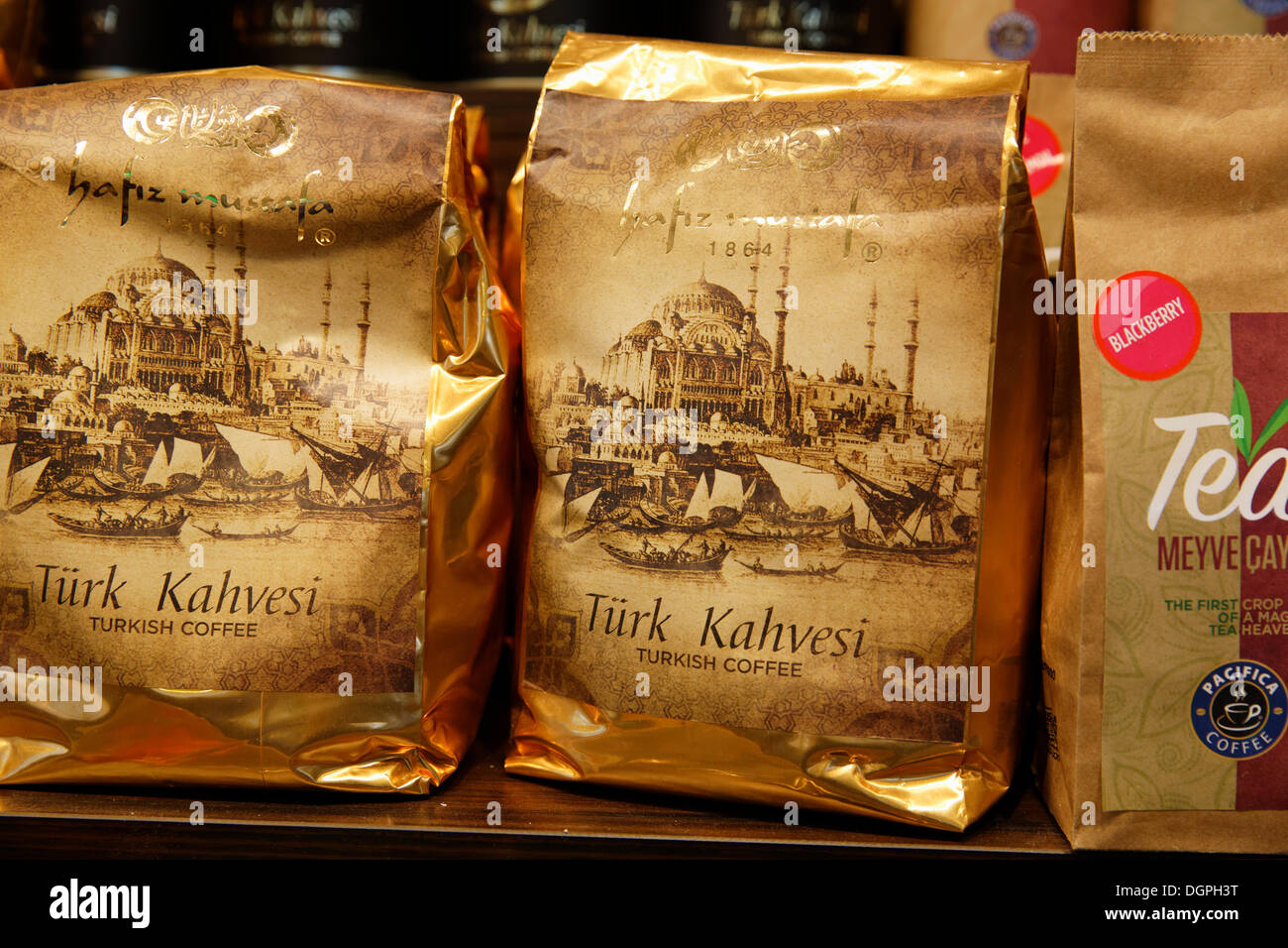 Turkish coffee, Hafiz Mustafa store, Istanbul, Turkey, Europe, Istanbul, Istanbul Province, Turkey Stock Photo