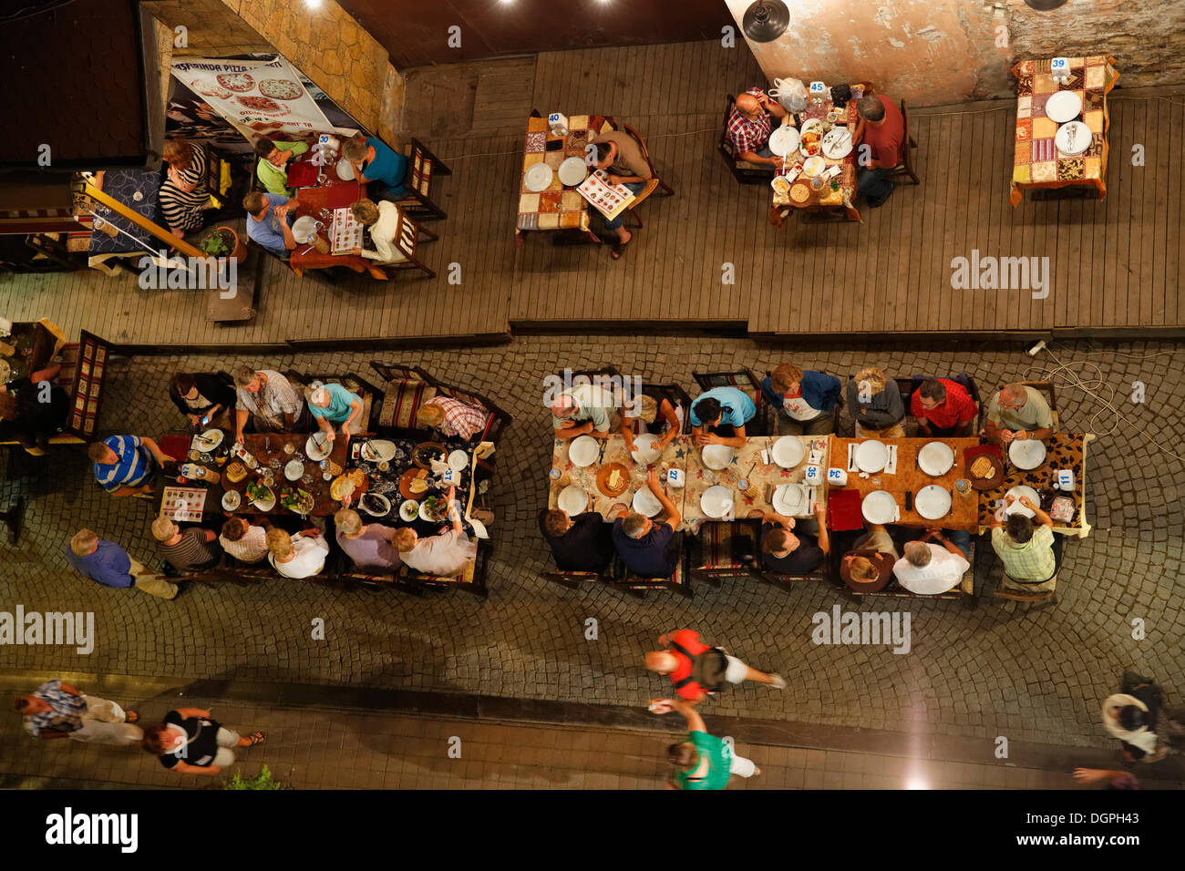 Street restaurants on Ibni Kemal Caddesi, Sirkeci district, Istanbul, Turkey, Europe, Istanbul, Istanbul Province, Turkey Stock Photo