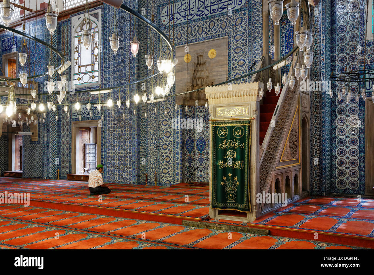 Minbar, Ruestem Pasha Mosque, Eminönü, Istanbul, European side, Istanbul Province, Turkey, European side Stock Photo