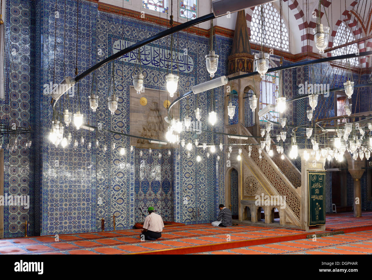 Ruestem Pasha Mosque, Eminönü, Istanbul, European side, Istanbul Province, Turkey, European side Stock Photo