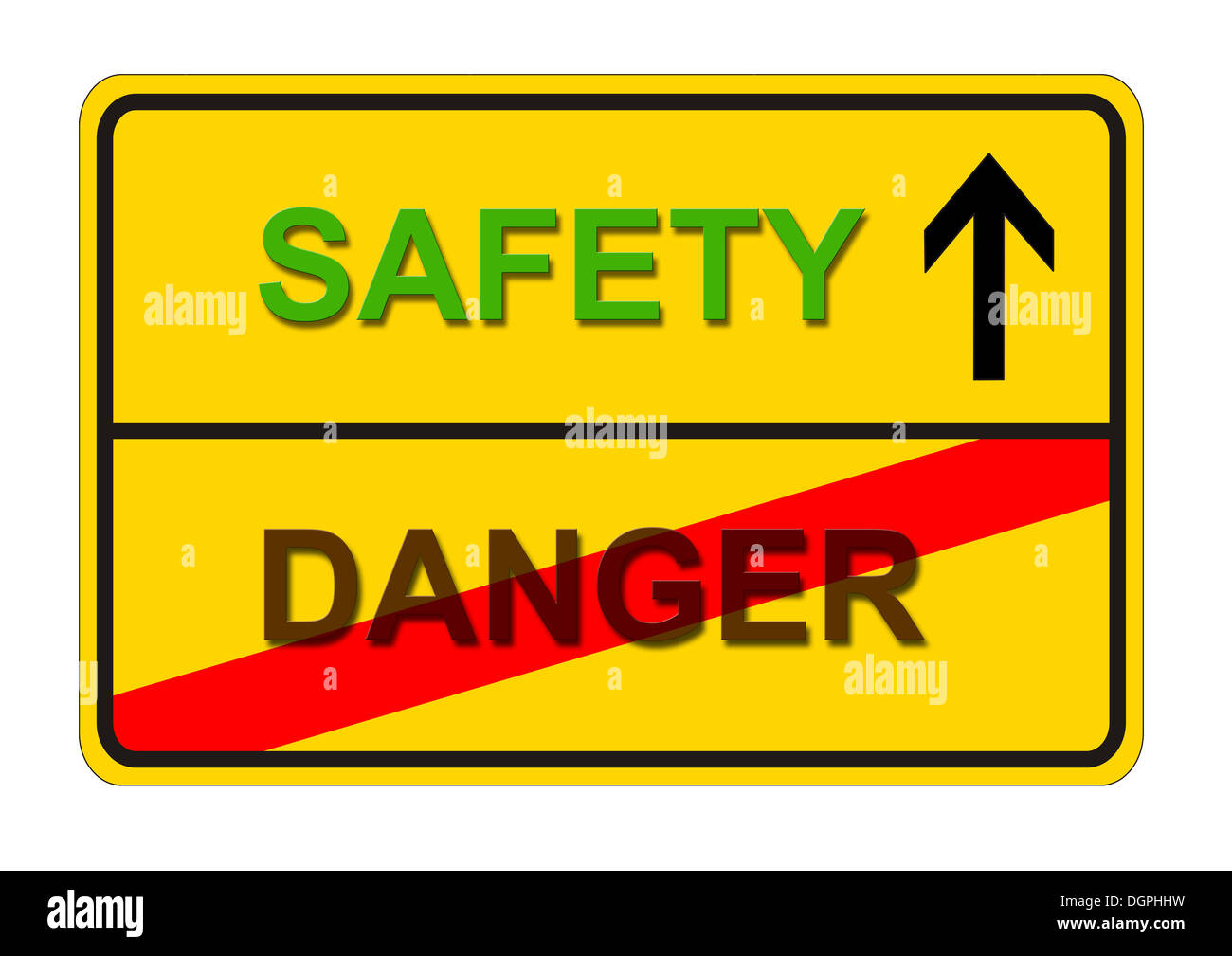 From Danger to Safety Stock Photo