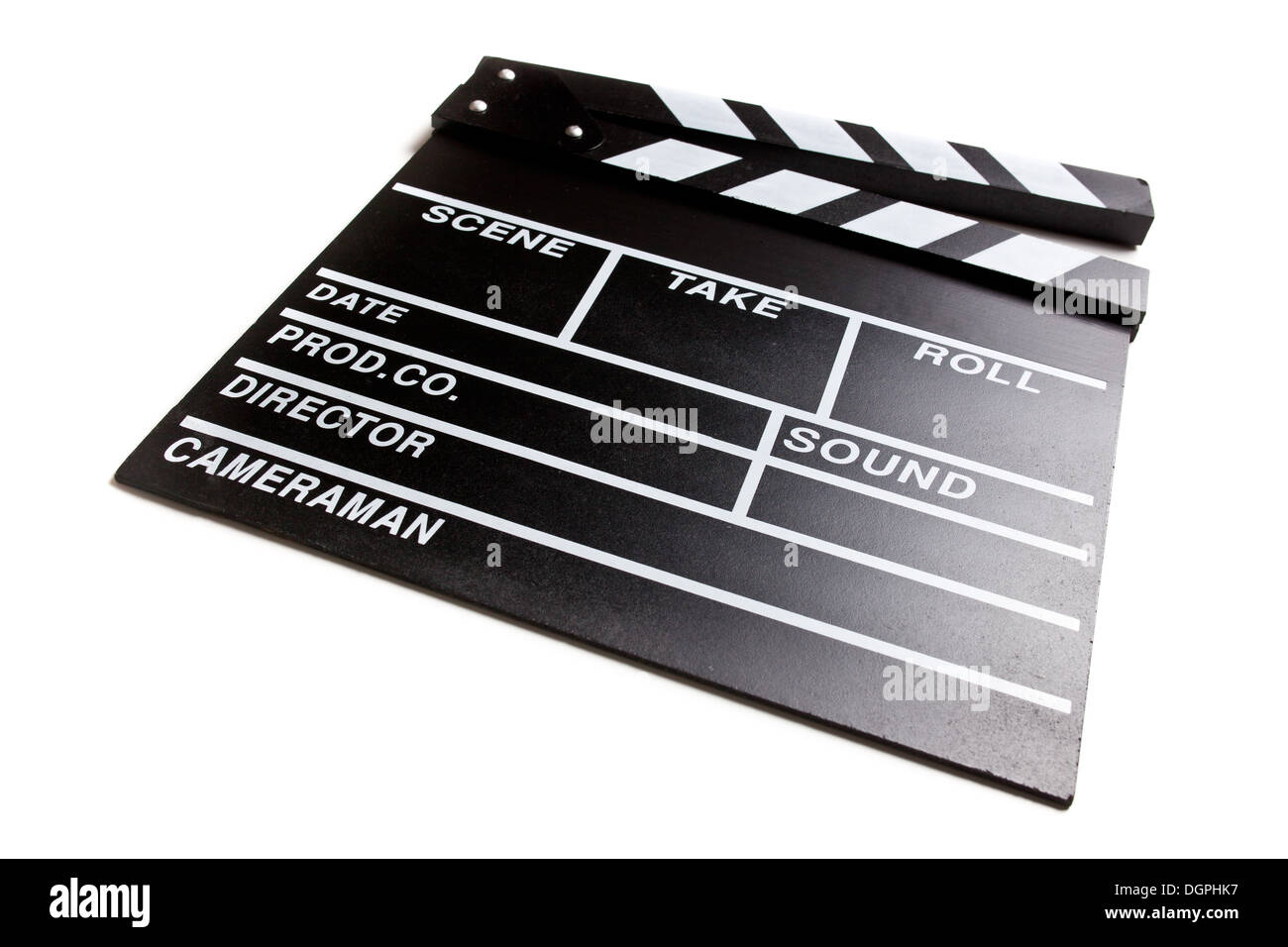clapper board on white background Stock Photo