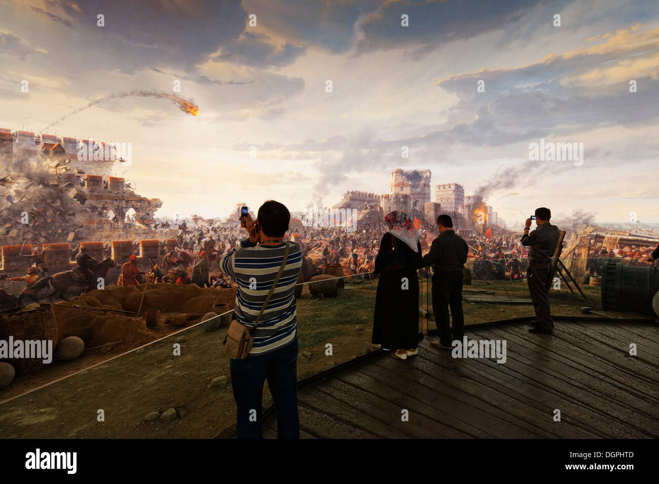 Painting of the conquest of Constantinople in 1453 by the Ottomans